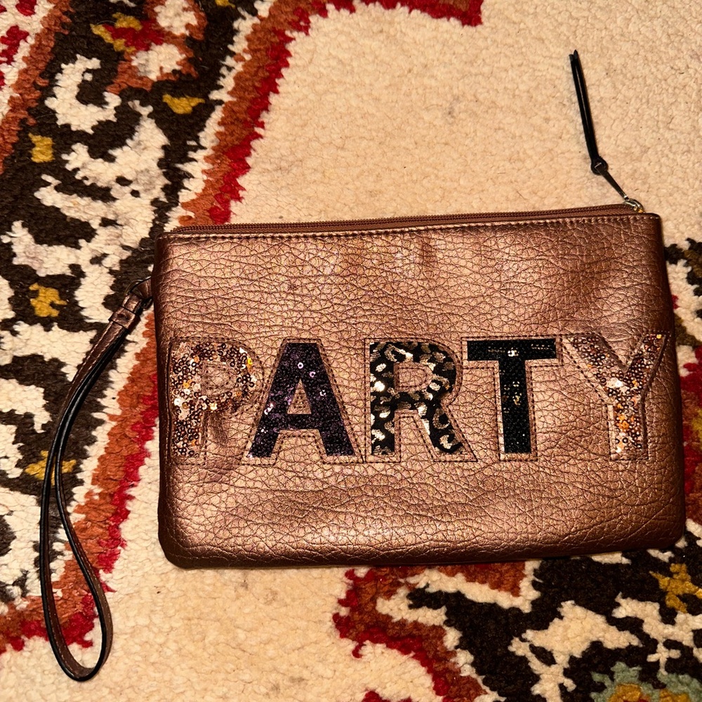 Women’s Juicy Couture sequined “party” clutch with strap